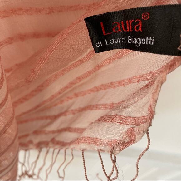 Laura Di Laura Biogiotti Silk Pink Scarf - Picture 4 of 11